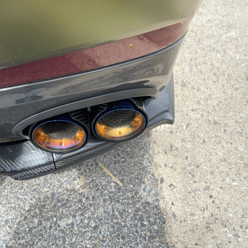 BMW M Performance Style Carbon Fibre Blue Dual Exhaust Tip (Single) - Twenty Two Tuning Exhaust Tips