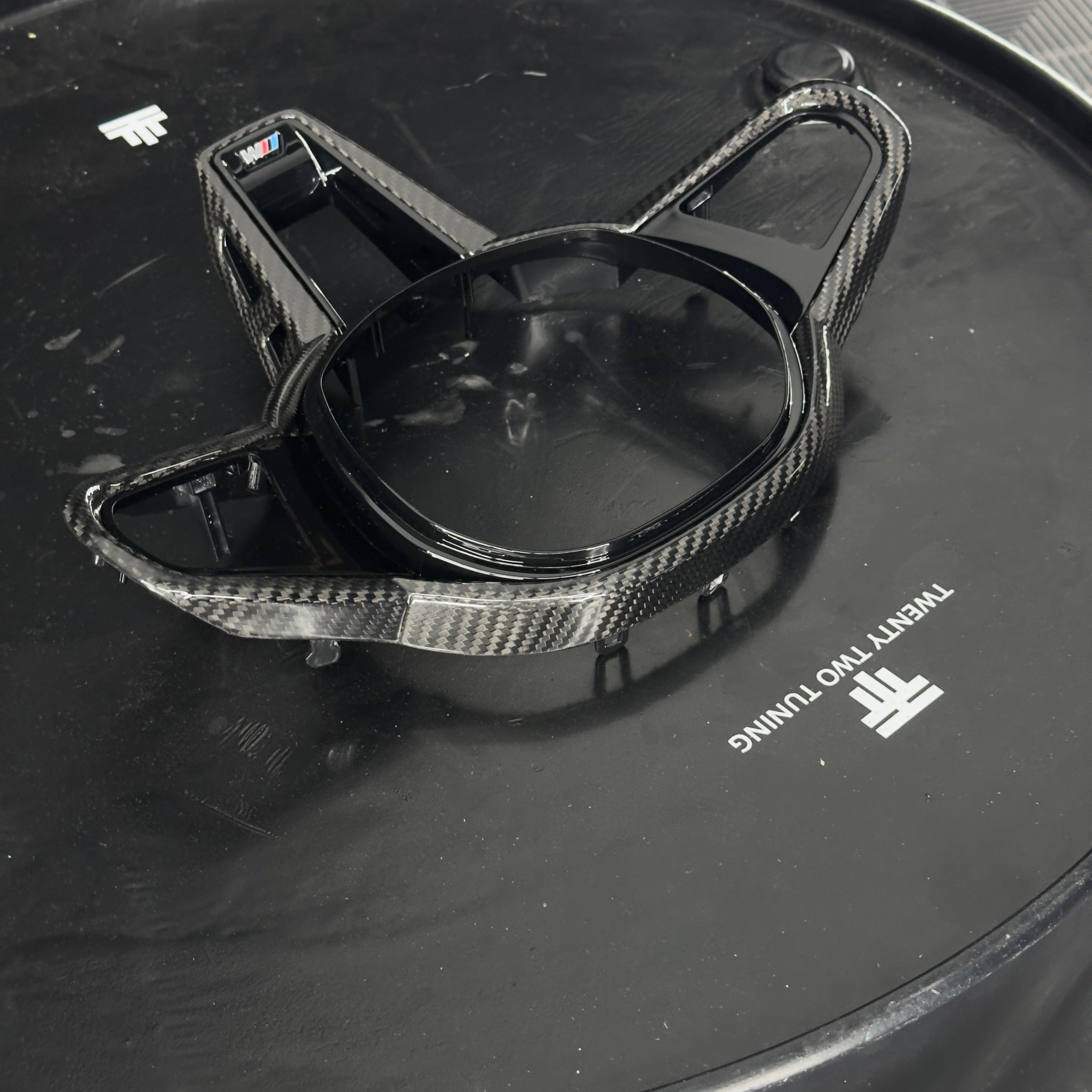 BMW M Performance Style LCI Carbon Steering Wheel Trim Replacement - Twenty Two Tuning Interior Parts & Accessories