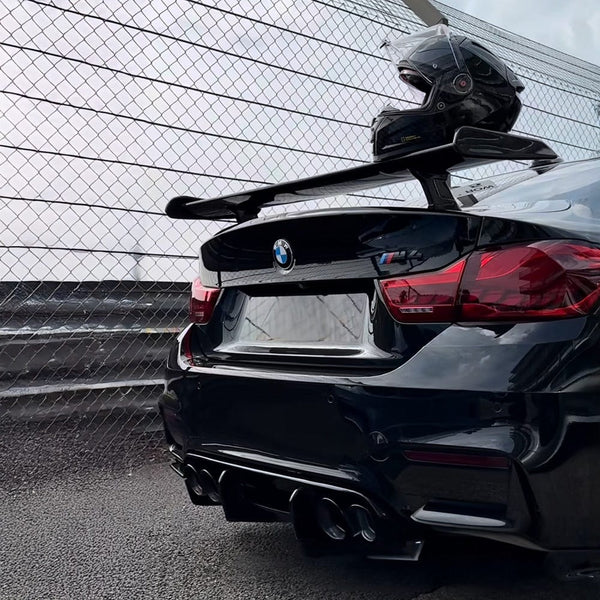 Carbon Fiber High Kick Trunk Spoiler Wing For 2015-2018 BMW F80 M3 - M4 Style, No Drilling