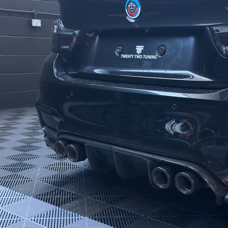 BMW M2 (F87) Akrapovic Style Carbon Fibre Exhaust Tips - Twenty Two Tuning Exhaust Tips