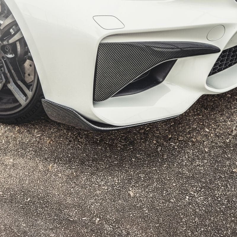 BMW M2 (F87) Future Design Carbon Fiber Front Vent Splitters - Future Design Front Canards/Bumper Inserts