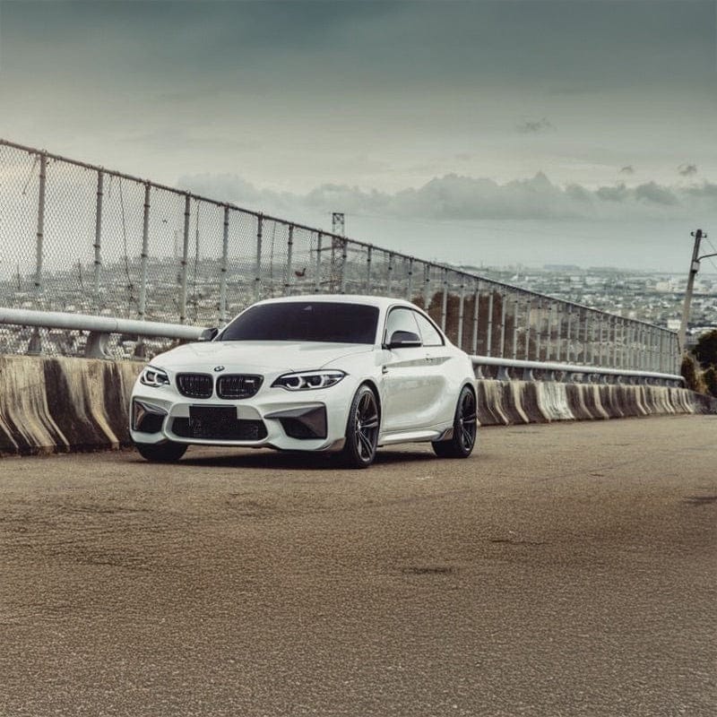 BMW M2 (F87) Future Design Carbon Fiber Front Vent Splitters - Future Design Front Canards/Bumper Inserts