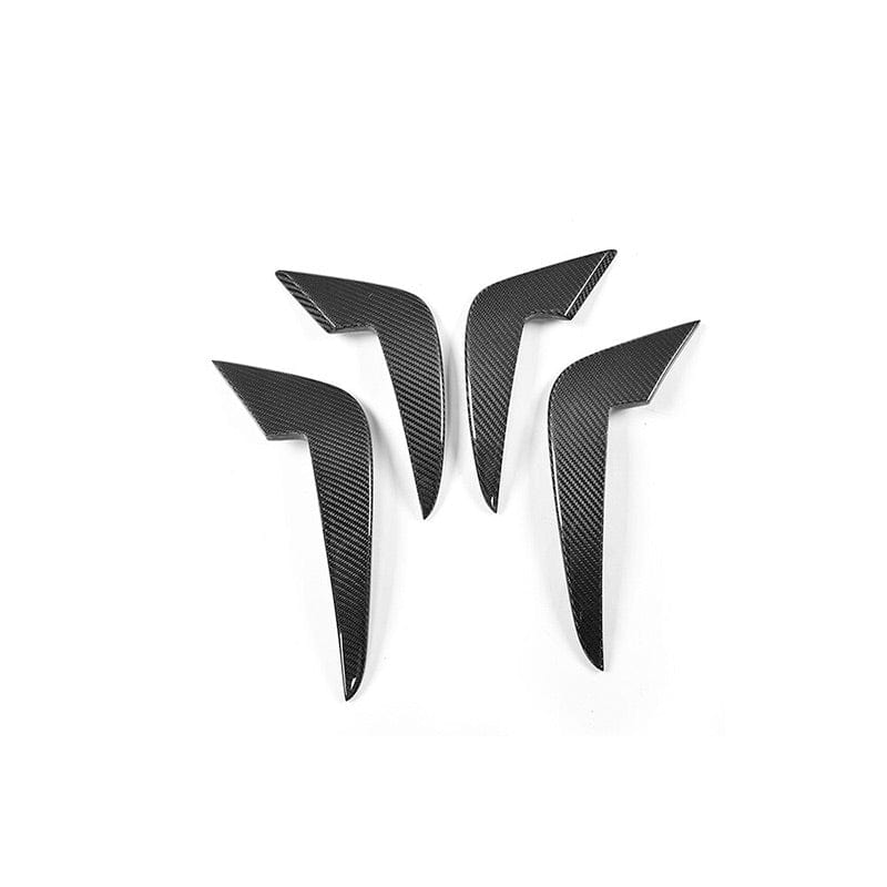 BMW M2 (F87) M Performance Style Carbon Fiber Front Canards - Twenty Two Tuning Front Canards/Bumper Inserts