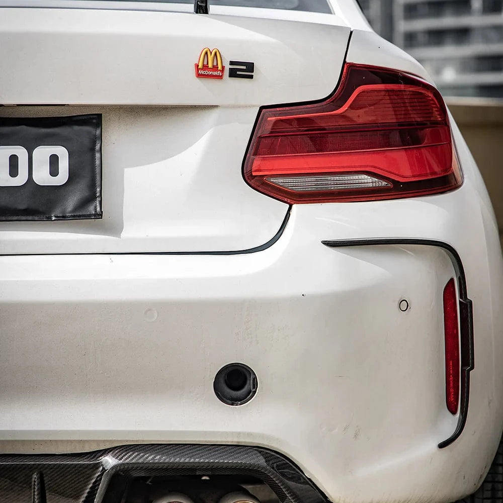 BMW M2 (F87) SOOQOO Carbon Fiber Rear Bumper Vent Surround - SOOQOO Official Rear Canards