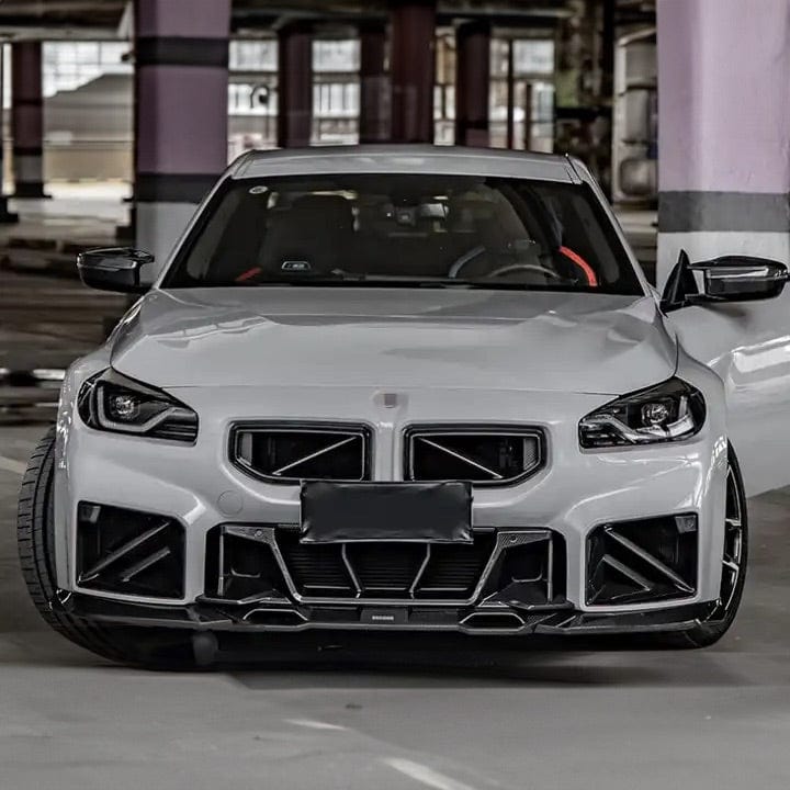 BMW M2 (G87) SOOQOO Carbon Fibre Front Vent Trims - SOOQOO Front Canards/Bumper Inserts