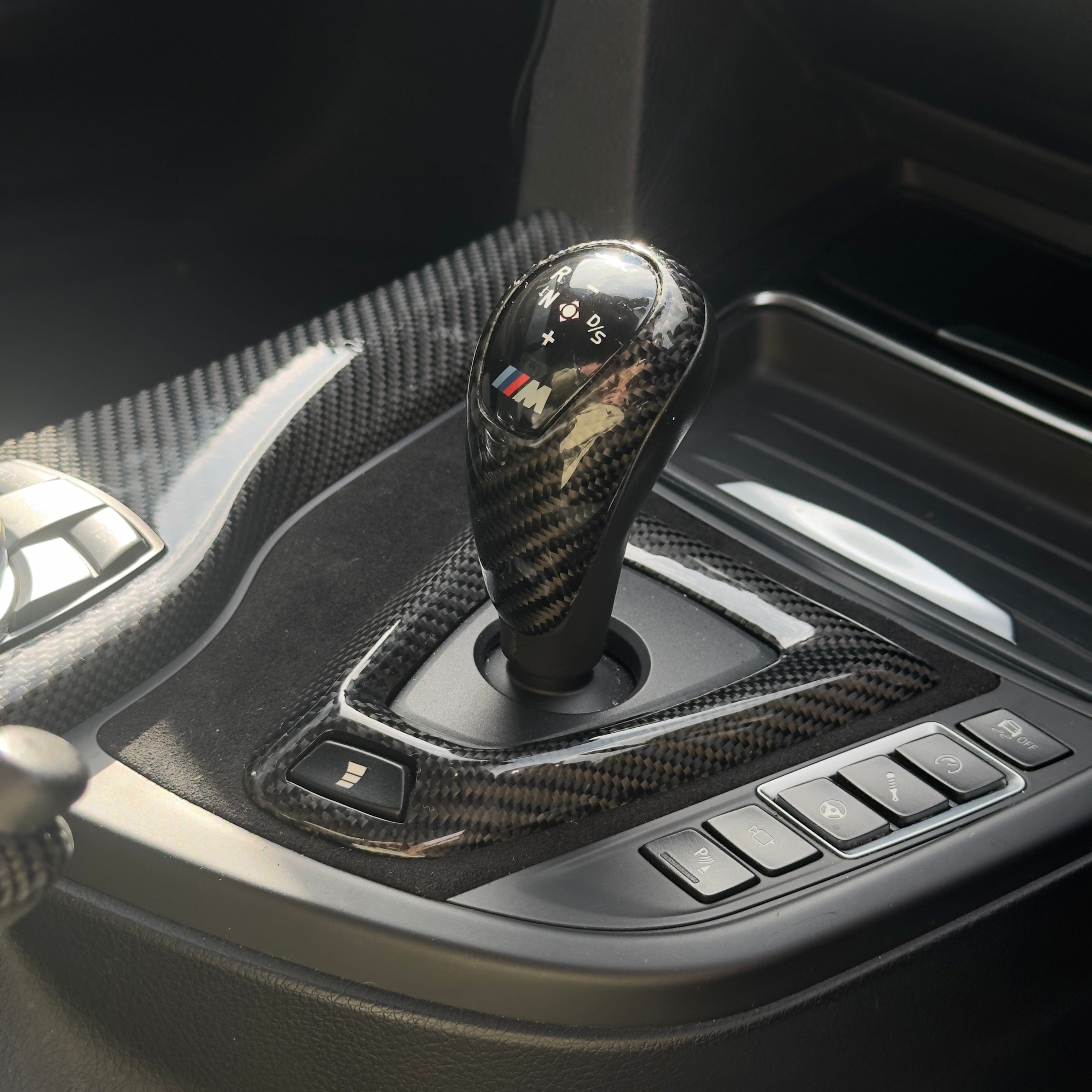 Carbon Fiber Gear Selector Panel for BMW M3 F80 2014-2019