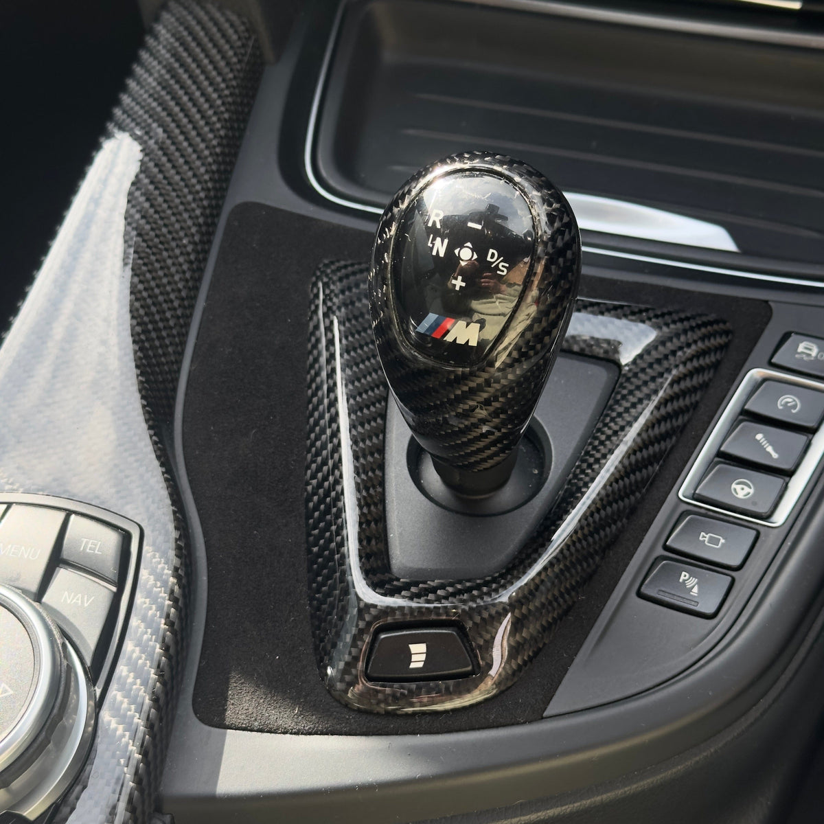 Carbon Fiber Gear Selector Panel for BMW M3 F80 2014-2019