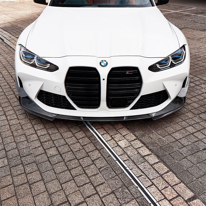 BMW M3/M4 3D Design Style Carbon Fibre Front Lip Spoiler (G80/G81/G82/G83) - Twenty Two Tuning Front Lip