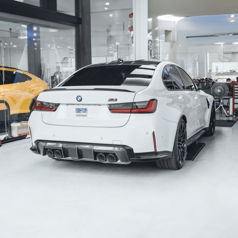 BMW M3/M4 Euro Style Carbon Fibre Rear Diffuser (G80/G81/G82/G83) - Twenty Two Tuning Rear Diffuser