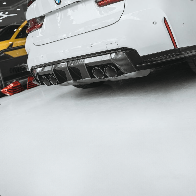 BMW M3/M4 Euro Style Carbon Fibre Rear Diffuser (G80/G81/G82/G83) - Twenty Two Tuning Rear Diffuser