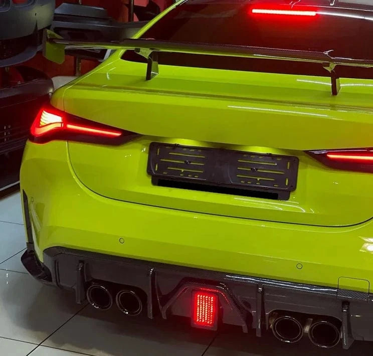 BMW M3/M4 F1 Style LED Carbon Fibre Rear Diffuser (G80/G81/G82/G83) - Twenty Two Tuning Rear Diffuser