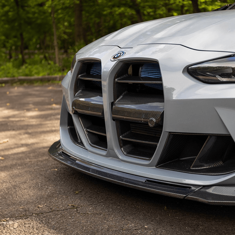BMW M3/M4 M Performance Style Carbon Fibre Front Bumper Vent Trims (G80/G81/G82/G83) - Twenty Two Tuning Front Canards/Bumper Inserts