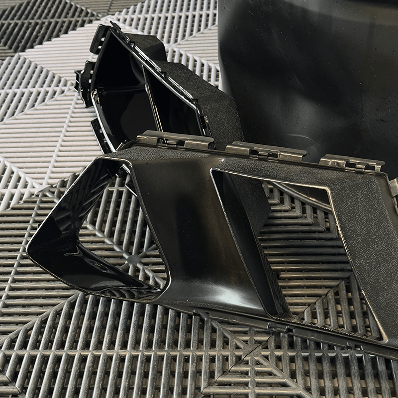 BMW M3/M4 M Performance Style Gloss Black Front Bumper Vent Trims (G80/G81/G82/G83) - Twenty Two Tuning Front Canards/Bumper Inserts