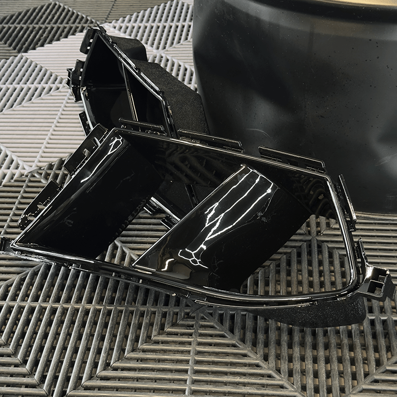 BMW M3/M4 M Performance Style Gloss Black Front Bumper Vent Trims (G80/G81/G82/G83) - Twenty Two Tuning Front Canards/Bumper Inserts