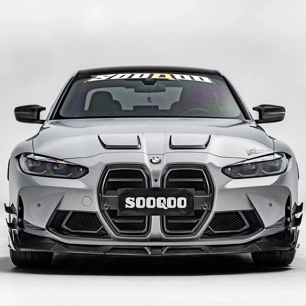 BMW M3/M4 SOOQOO SQ-A Carbon Fiber Front Lip Spoiler (G80/G81/G82/G83) - SOOQOO Official Front Lip