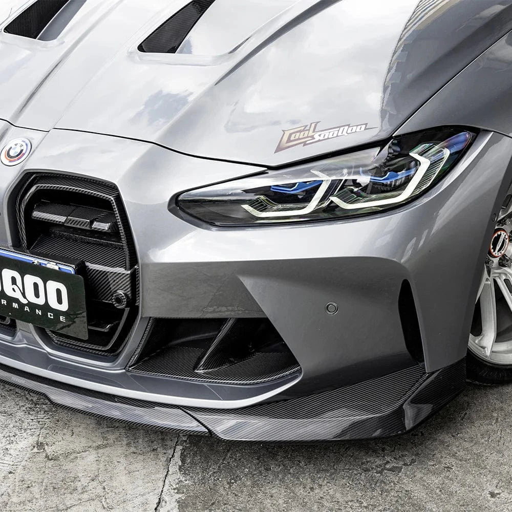 BMW M3/M4 SOOQOO SQ-B Carbon Fiber Front Lip Spoiler (G80/G81/G82/G83) - SOOQOO Official Front Lip