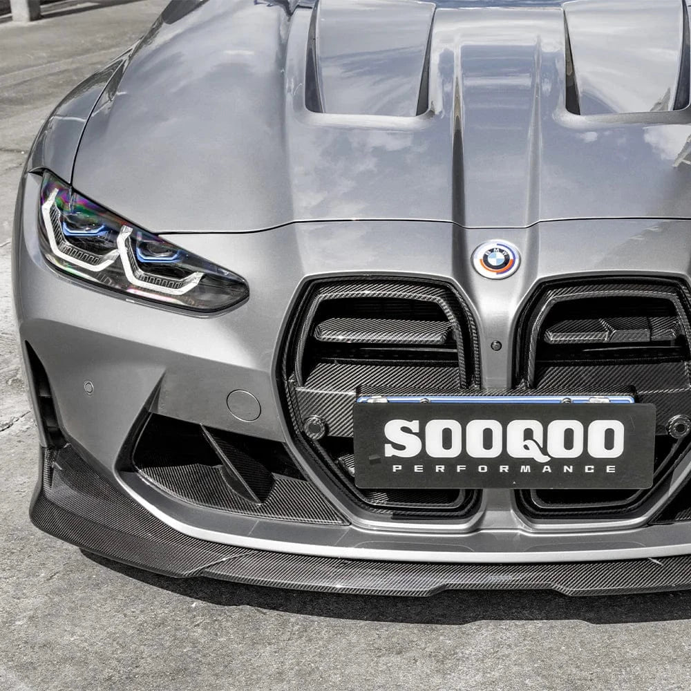 BMW M3/M4 SOOQOO SQ-B Carbon Fiber Front Lip Spoiler (G80/G81/G82/G83) - SOOQOO Official Front Lip