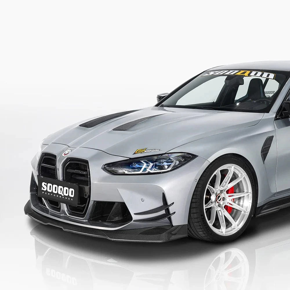 BMW M3/M4 SOOQOO SQ-B Carbon Fiber Front Lip Spoiler (G80/G81/G82/G83) - SOOQOO Official Front Lip