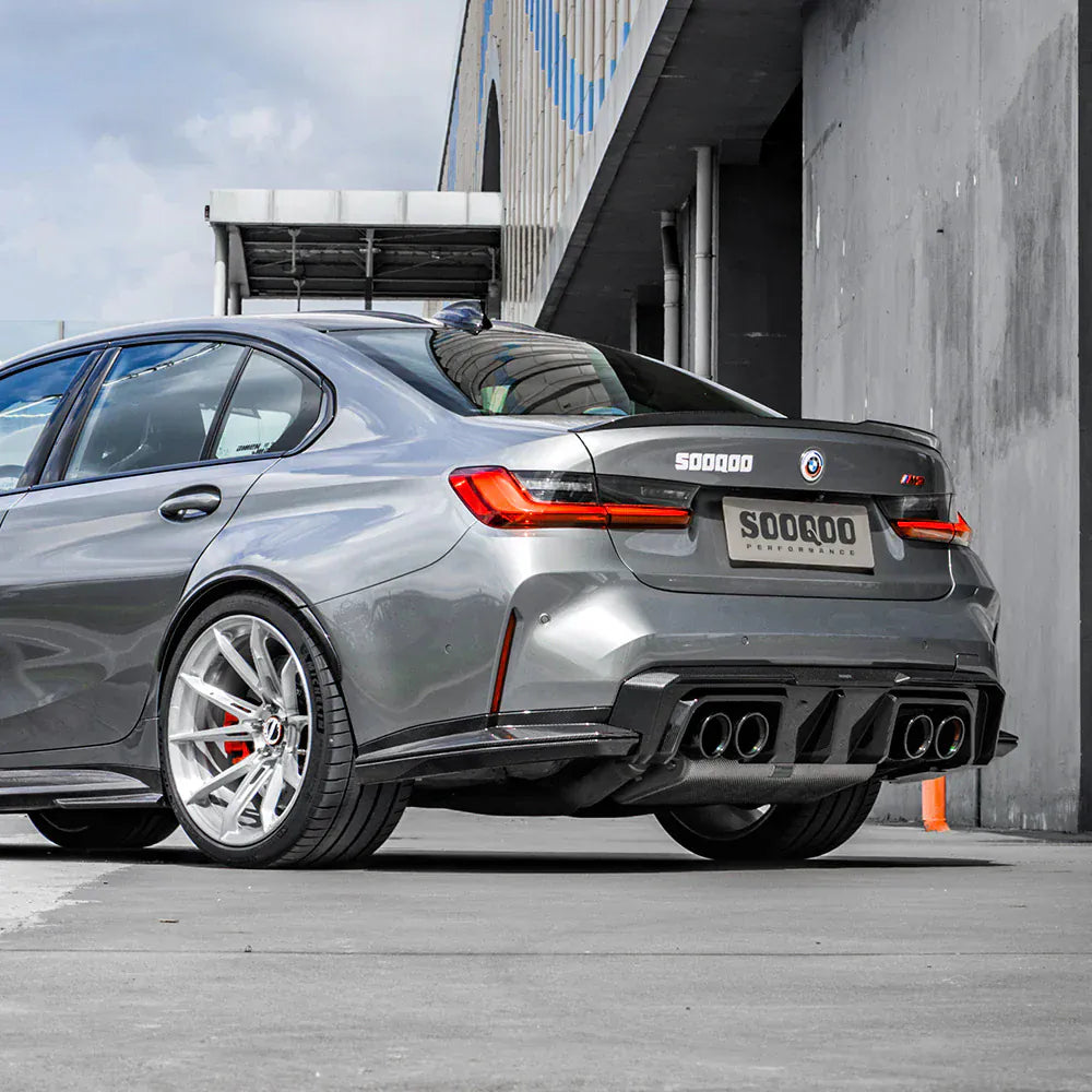 BMW M3/M4 SOOQOO V2 Carbon Fiber Rear Diffuser (G80/G81/G82/G83) - SOOQOO Official Rear Diffuser