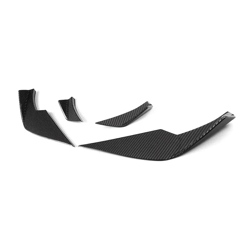 BMW M3/M4 Vorsteiner Style Carbon Fibre Front Canards (G80/G81/G82/G83) - Twenty Two Tuning Front Canards/Bumper Inserts