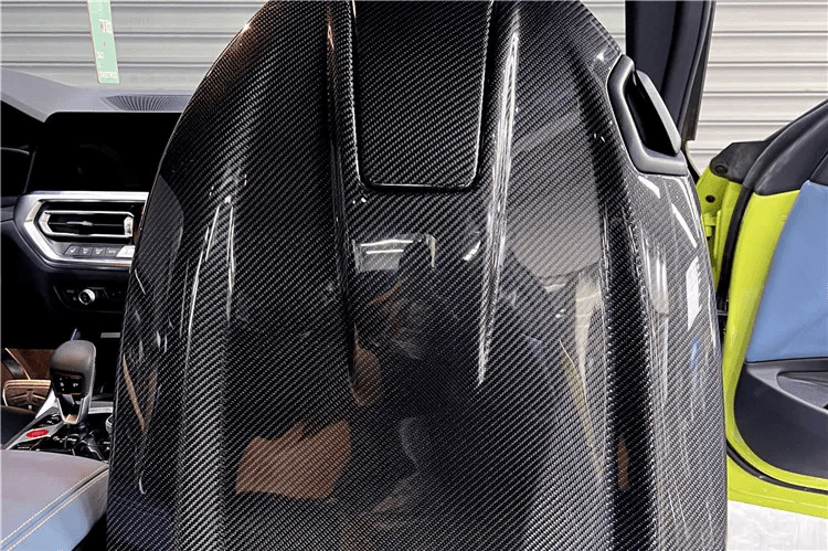BMW M4 (G82/G83) OEM+ Pre-Preg Full Carbon Fibre Seat Back Overlays - Twenty Two Tuning Interior Parts & Accessories