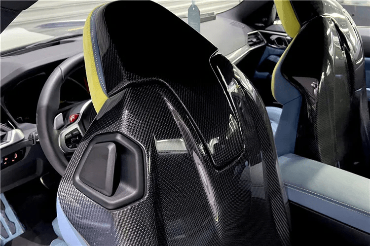 BMW M4 (G82/G83) OEM+ Pre-Preg Full Carbon Fibre Seat Back Overlays - Twenty Two Tuning Interior Parts & Accessories