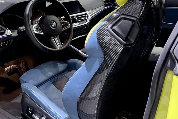 BMW M4 (G82/G83) OEM+ Pre-Preg Full Carbon Fibre Seat Back Overlays - Twenty Two Tuning Interior Parts & Accessories
