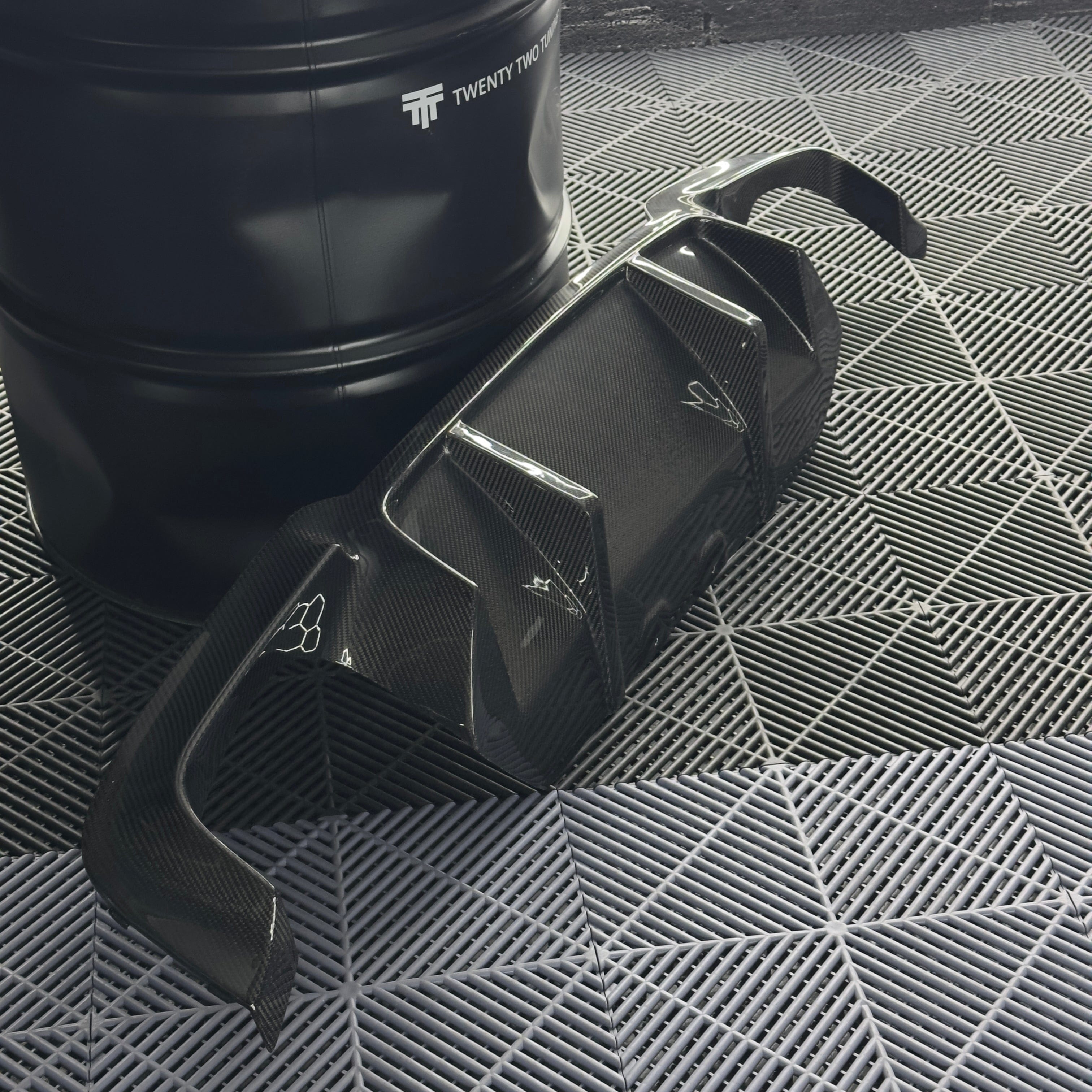 BMW M5 (F10) RKP Style Carbon Fiber Rear Diffuser - Twenty Two Tuning Rear Diffuser