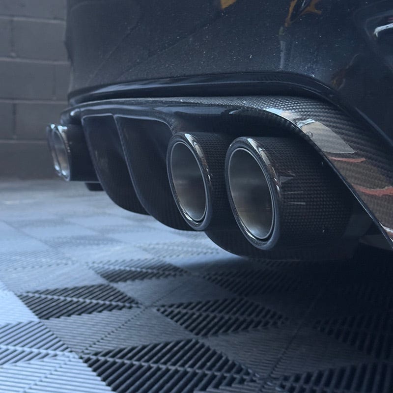 BMW M5 (F90) Akrapovic Style Carbon Fibre Exhaust Tips - Twenty Two Tuning Exhaust Tips
