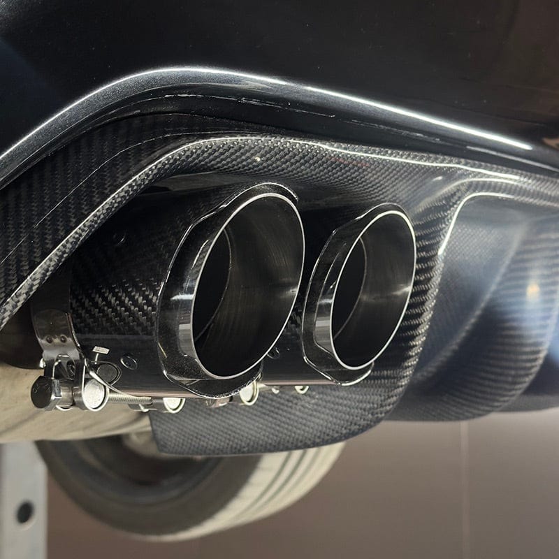 BMW M5 (F90) Akrapovic Style Carbon Fibre Exhaust Tips - Twenty Two Tuning Exhaust Tips