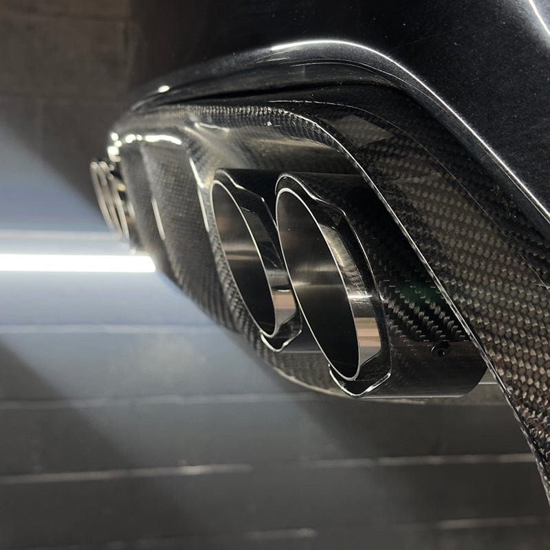 BMW M5 (F90) Akrapovic Style Carbon Fibre Exhaust Tips - Twenty Two Tuning Exhaust Tips