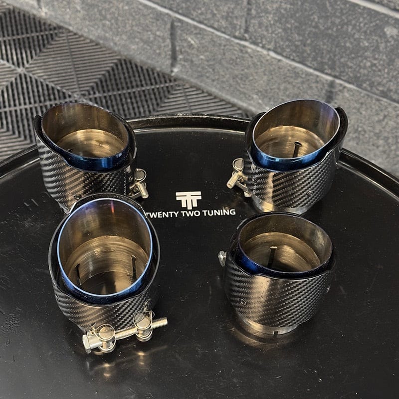 BMW M5 (F90) Akrapovic Style Carbon Fibre Exhaust Tips - Twenty Two Tuning Exhaust Tips