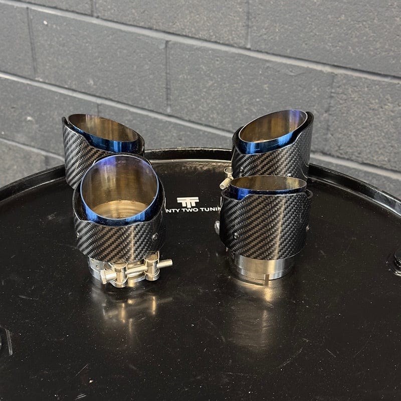BMW M5 (F90) Akrapovic Style Carbon Fibre Exhaust Tips - Twenty Two Tuning Exhaust Tips