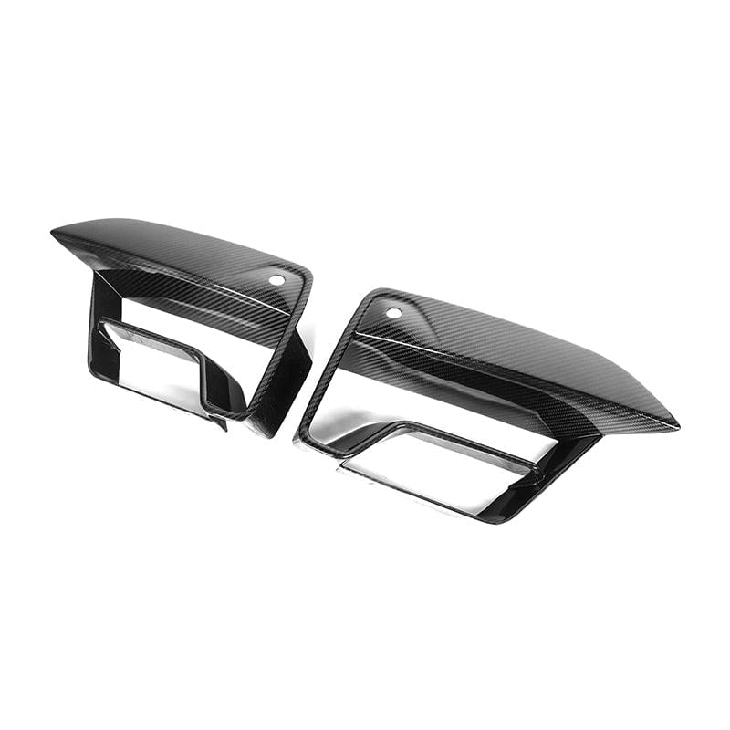 BMW M5 (F90) CS Style Carbon Fiber Front Bumper Vent Trim - Twenty Two Tuning Front Canards/Bumper Inserts
