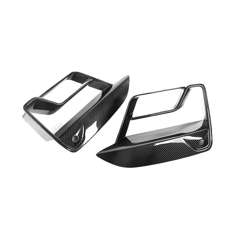 BMW M5 (F90) CS Style Carbon Fiber Front Bumper Vent Trim - Twenty Two Tuning Front Canards/Bumper Inserts