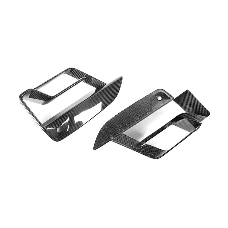 BMW M5 (F90) CS Style Carbon Fiber Front Bumper Vent Trim - Twenty Two Tuning Front Canards/Bumper Inserts