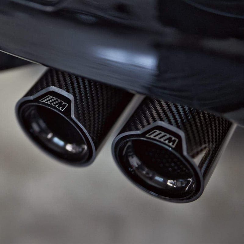 BMW M5 (F90/F90N) Black M Performance Style Carbon Fiber Exhaust Tips - Twenty Two Tuning Exhaust Tips