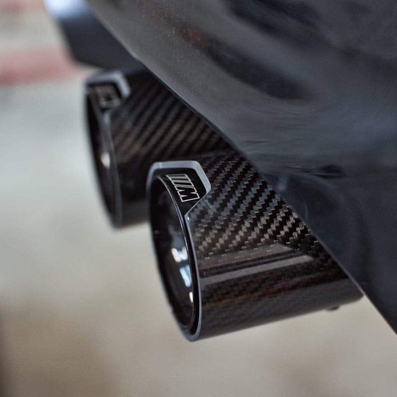 BMW M5 (F90/F90N) Black M Performance Style Carbon Fiber Exhaust Tips - Twenty Two Tuning Exhaust Tips