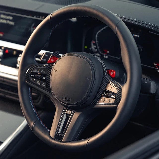 BMW M5 (F90) M Performance Style Carbon Steering Wheel Trim Replacement - Twenty Two Tuning Interior Parts & Accessories