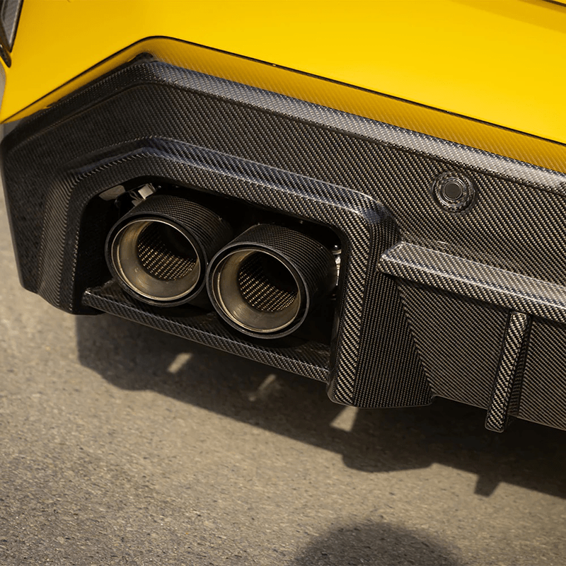 BMW M5 (G90/G99) Slash Cut Carbon Fibre Exhaust Tips - Twenty Two Tuning Exhaust Tips