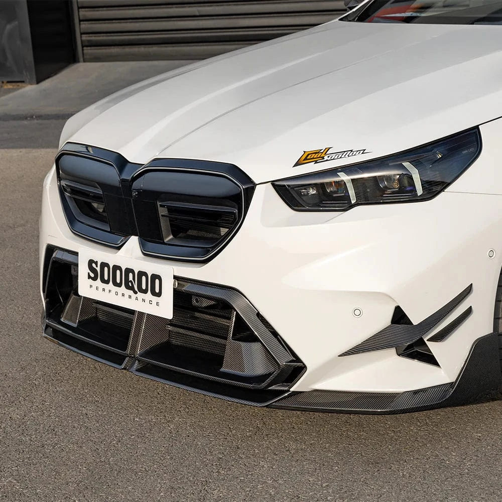 BMW M5 (G90/G99) SOOQOO Carbon Fiber Front Bumper Center Trim - SOOQOO Official Front Canards/Bumper Inserts
