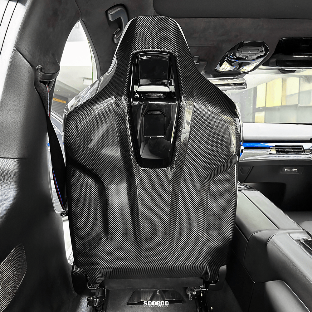 BMW M5 (G90/G99) SOOQOO Carbon Fiber Seat Back Replacement - SOOQOO Official Interior Parts & Accessories