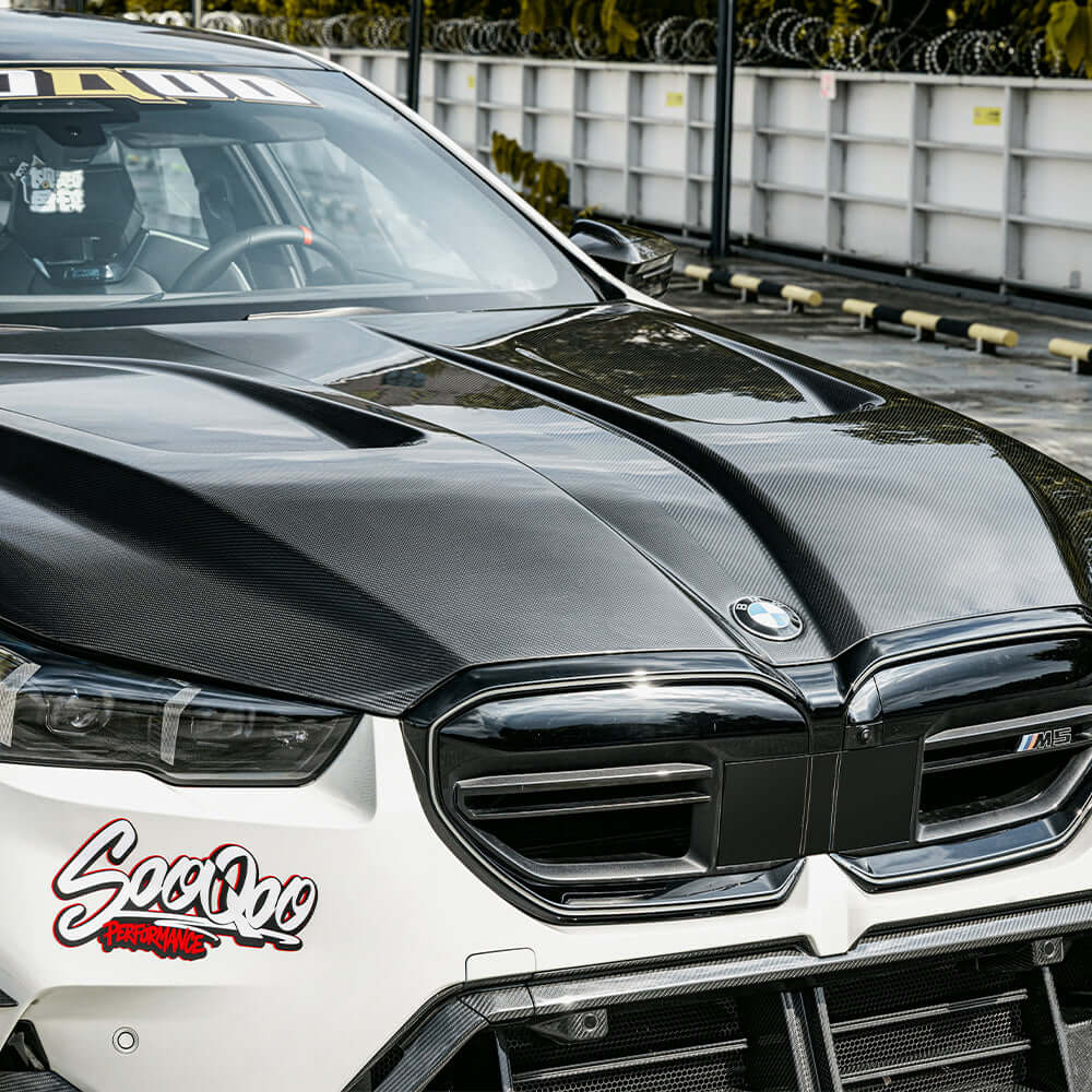 BMW M5 (G90/G99) SOOQOO Carbon Fiber Vented Hood - SOOQOO Official Hood/Bonnet Complete