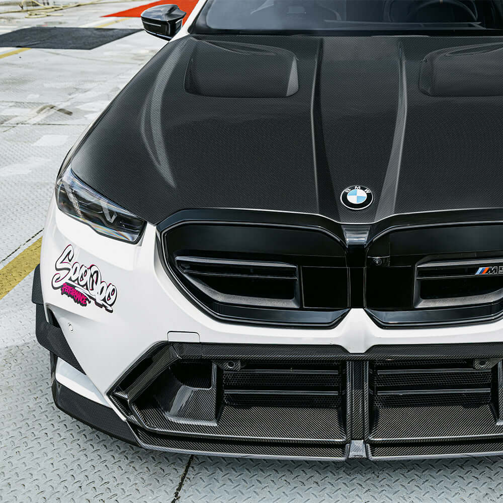 BMW M5 (G90/G99) SOOQOO Carbon Fiber Vented Hood - SOOQOO Official Hood/Bonnet Complete
