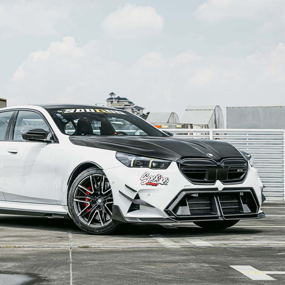 BMW M5 (G90/G99) SOOQOO Carbon Fiber Vented Hood - SOOQOO Official Hood/Bonnet Complete