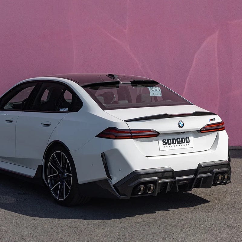SOOQOO Carbon Fiber Rear Roof Spoiler For BMW M5 G90