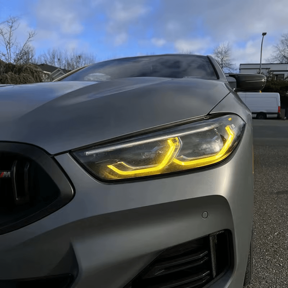 BMW M8 (F91/F92/F93) CSL Yellow DRL Headlight Module Replacements (Laser Headlight) - EXL Design DRLs