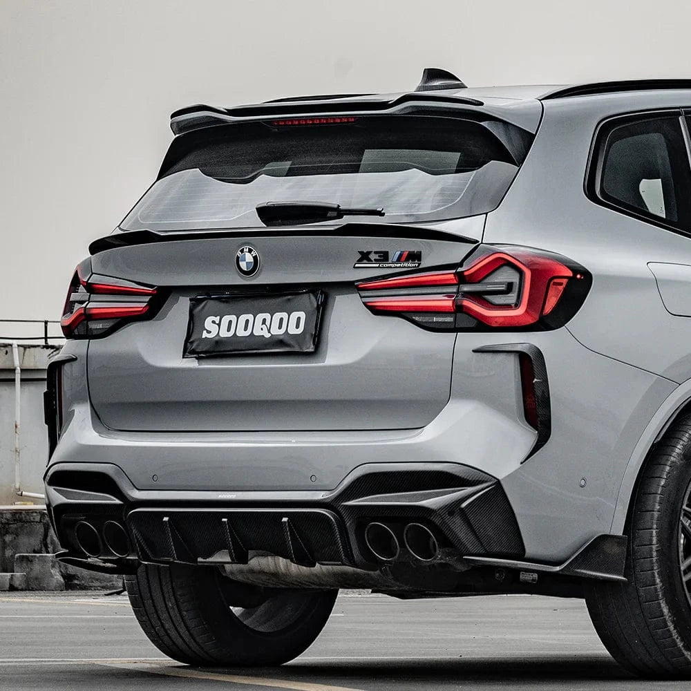 SOOQOO カーボンファイバー リアミッドスポイラー BMW X3/X3M/IX3 G01