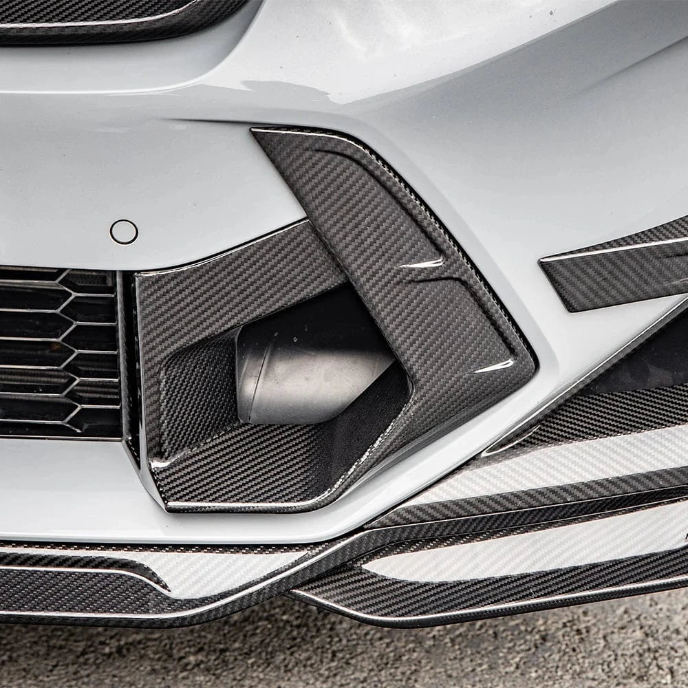 BMW X3M/X4M (F97/F98 LCI) SOOQOO Carbon Fiber Front Air Duct Inserts - SOOQOO Official Front Canards/Bumper Inserts