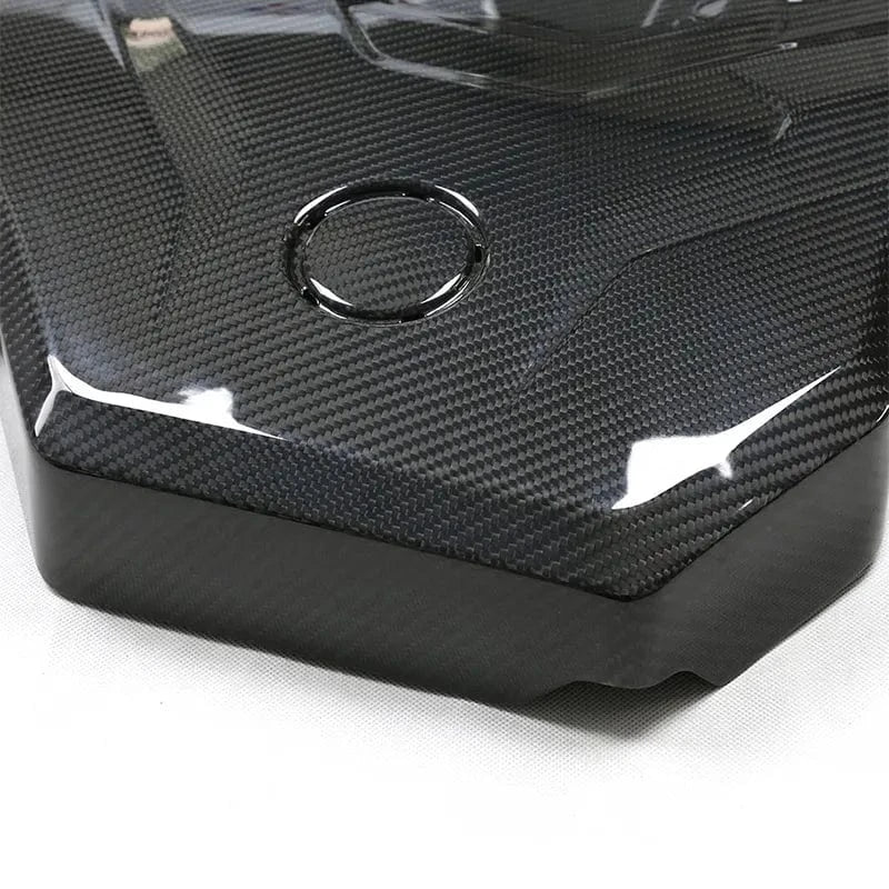 BMW X4 (G02) B48 M Performance Style Carbon Fibre Engine Cover (Replacement) - Twenty Two Tuning Engine Bay